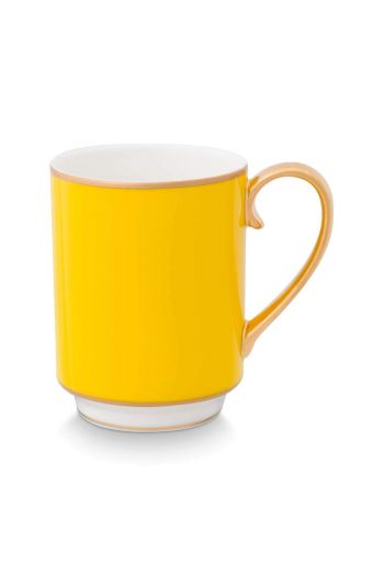 mug-large-with-ear-pip-chique-gold-yellow-350ml-porcelain-pip-studio
