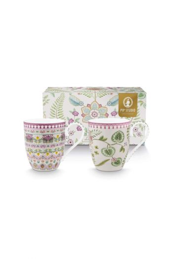 set-2-mugs-xl-lily-lotus-450ml-flower-porcelain-pip-studio