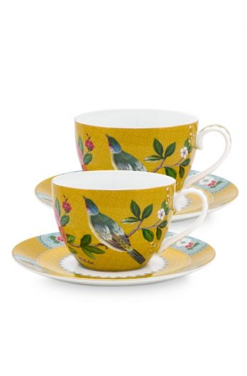 cup-&-saucer-set-of-2-yellow-botanical-print-blushing-birds-pip-studio-280-ml