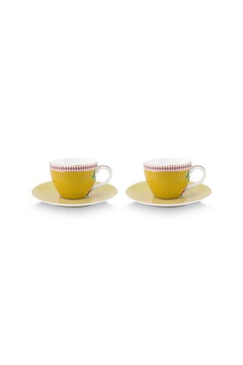 espresso-kopjes-set-van-2-geel-la-majorelle-pip-studio-kop-en-schotel-120-ml