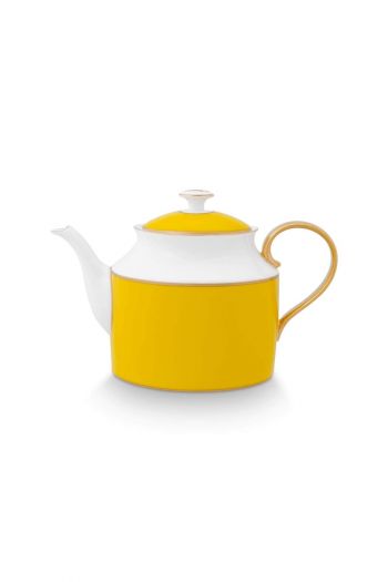 tea-pot-large-pip-chique-gold-yellow-1-8ltr-bone-china-porcelain-pip-studio