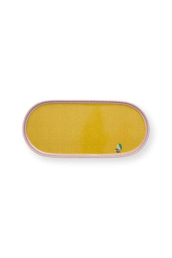 plate-sugar-&-creamer-la-majorelle-yellow-25x12-cm-dots-porcelain-pip-studio
