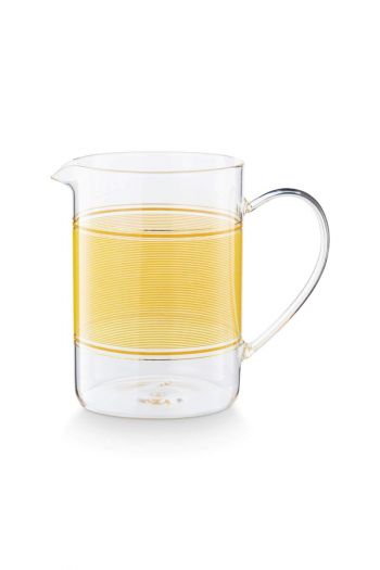 pitcher-pip-chique-yellow-1-6ltr-glass-stripes-pip-studio