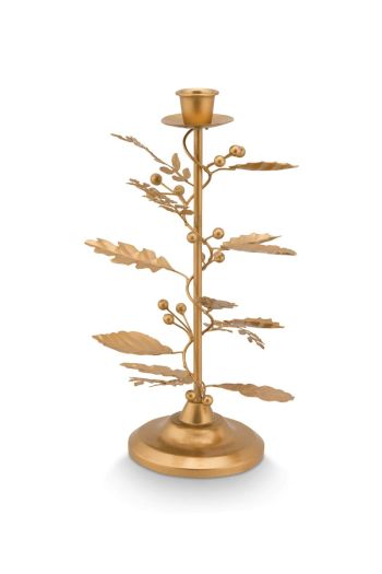 candle-holder-gold-leaves-shape-metal-27-cm-pip-studio-christmas-decoration