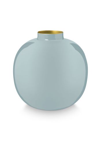 vase-metal-light-blue-round-pip-studio-home-decor-23-cm