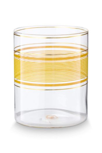 pip-chique-waterglas-geel-glas-strepen-pip-studio-goud