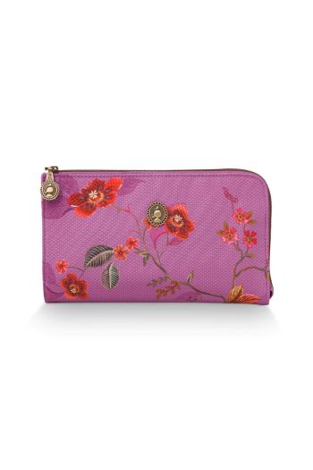 cosmetic-zipper-pouch-kawai-flower-fuchsia-21x12.5cm-pip-studio