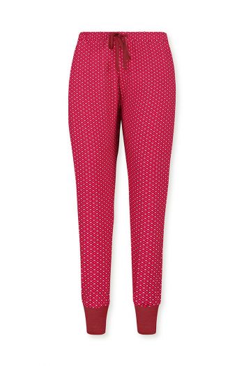 Trousers Long Star Tile Red Plus Size