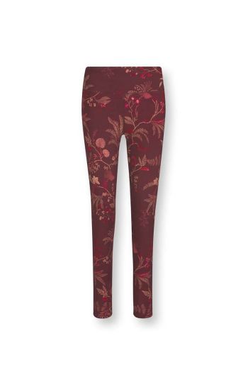 bella-long-trousers-isola-dark-red-branches-leaves-cotton-modal-elastane-pip-studio-sportswear-xs-s-m-l-xl-xxl