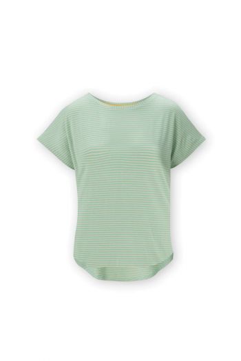 Pip-Studio-Top-Short-Sleeve-Little-Sumo-Stripe-Light-Green-Wear