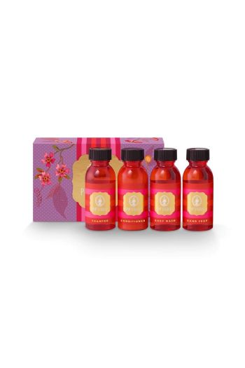 travelset-tea-leaves-40ml-shampoo-conditioner-body-wash-hand-soap-kawai-flower-fuschia-pip-studio