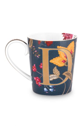 Letter-mug-blue-floral-fantasy-D-pip-studio