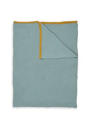 Plaids-blauw-geel-quilts-dekentje-130x170-throw-bonsoir-pip-studio-gebreid