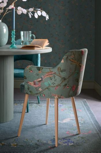 Pip-Studio-Dining-Room-Chair-Good-Nightingale-birds-Green-Flowers-Romantic