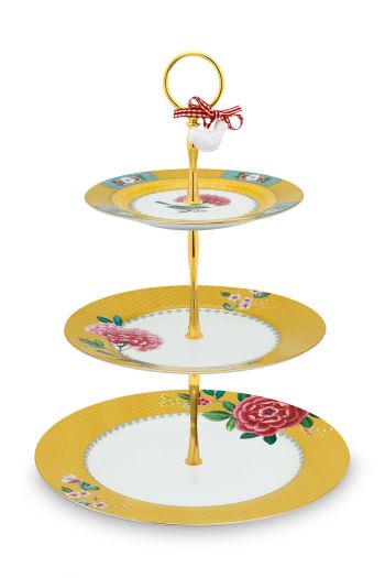 cake-stand-3-levels-blushing-birds-made-porcelain-yellow