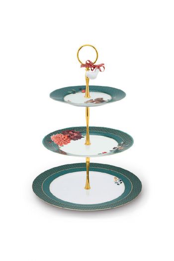 cake-stand-3-levels-winter-wonderland-made-of-porcelain-with-a-squirrel-and-flowers-in-green