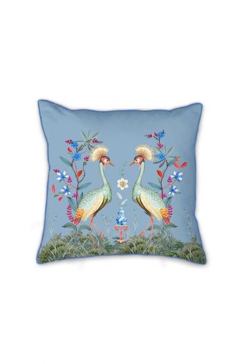 quadratische-kissen-flirting-birds-blau-botanische-print-pip-studio-53x53-baumwolle