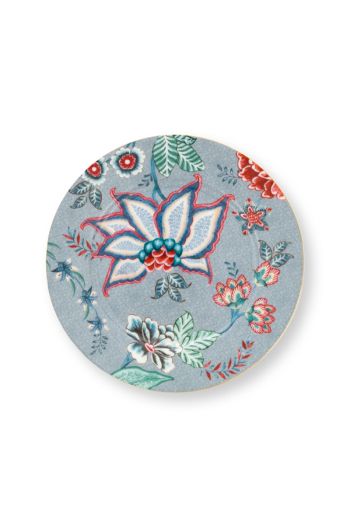pastry-plate-flower-festival-light-blue-floral-print-pip-studio-17-cm