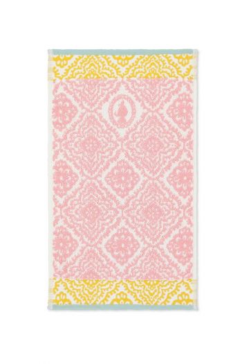 Guest-towel-pink-30x50-jacquard-check-pip-studio-cotton-terry-velour