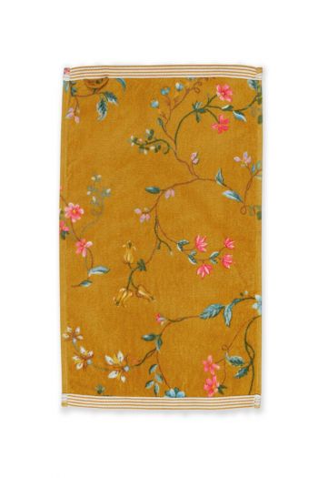 Guest-towel-yellow-30x50-les-fleurs-pip-studio-cotton-terry-velour