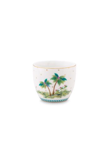porcelain-egg-cup-jolie-dots-gold-6/48-palmtrees-pip-studio-blue-51.011.030