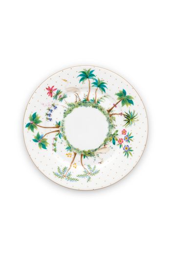 porcelain-plate-jolie-flowers-17-cm-6/48-pink-red-white-palmtrees-pip-studio-51.001.249