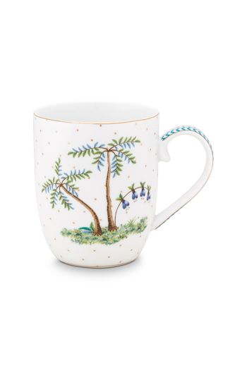 porcelein-mug-small-jolie-dota-gold-145-ml-6/48-weib-palmtrees-pip-studio-51.002.241