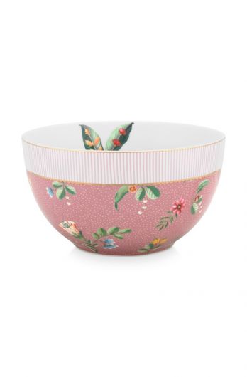 bowl-la-majorelle-made-of-porcelain-with-a-palm-tree-and-flowers-in-pink-18-cm