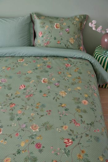 pillowcase-la-dolce-vita-green-bloemen-katoen-pip-studio