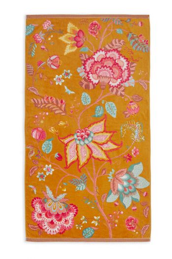 beach-towel-yellow-floral-pattern-pip-studio-100x180-velours