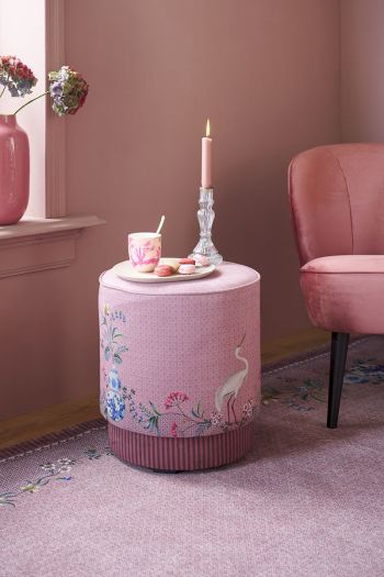 Kruk-poef-hoog-roze-fluweel-jolie-pip-studio-45x40-cm
