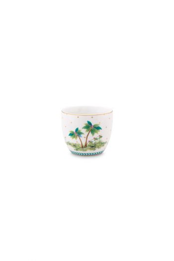 porcelein-egg-cup-jolie-dots-gold-6/48-palmtrees-pip-studio-blau-51.011.030
