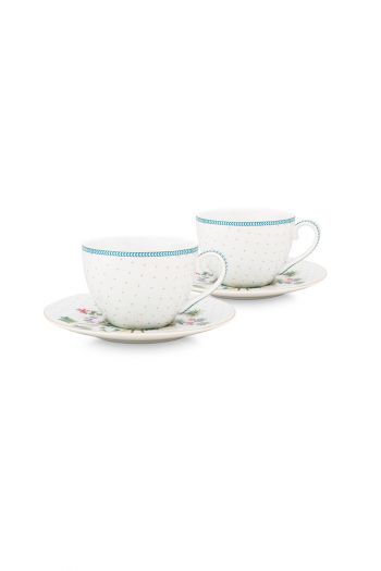 porcelain-set/2-espresso-cups-&-saucers-jolie-dots-gold-120-ml-1/24-white-blue-flowers-51.004.118