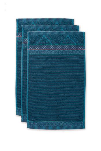 Guest-towel-set/3-dark-blue-30x50-cm-pip-studio-soft-zellige-cotton