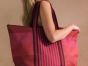 Tilda tote bag large - stripe pink