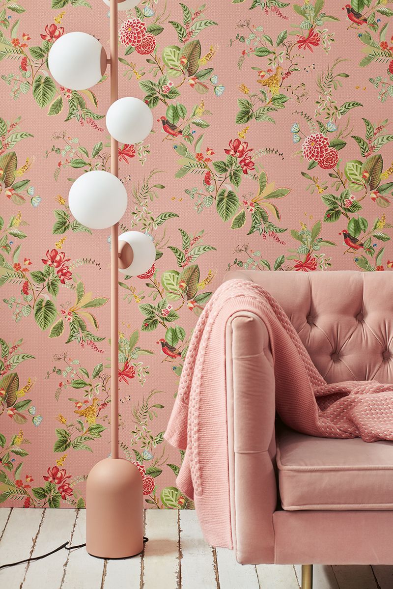 Pip Studio Floris Wallpaper Pink Pip Studio The Official Website