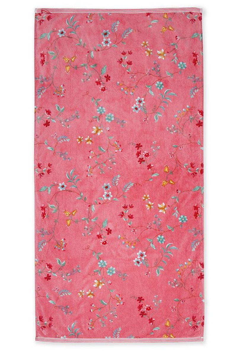 XL Bath Towel Les Fleurs Pink 70x140 cm | Pip Studio the Official website