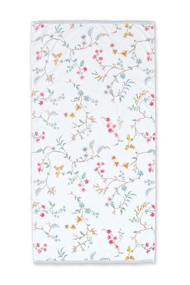 XL Bath Towel Les Fleurs White 70x140 cm | Pip Studio the Official website