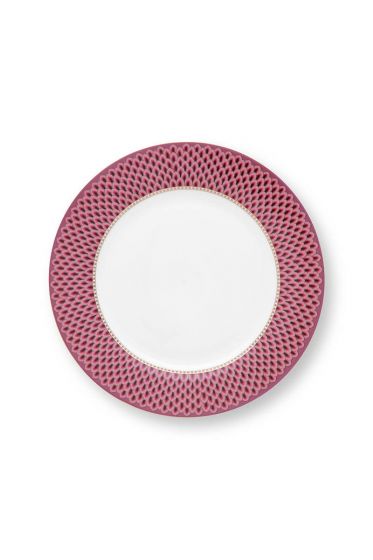 dinner-plate-flower-festival-dark-pink-details-floral-print-pip-studio-26,5-cm