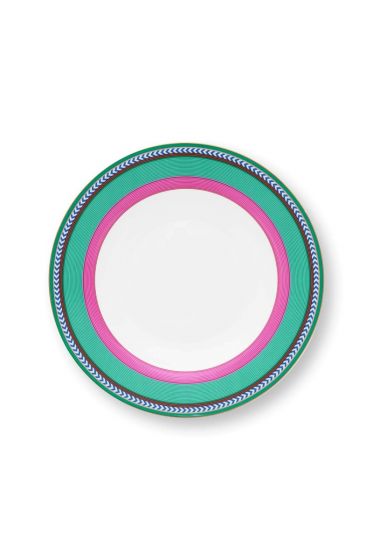 deep-plate-chique-stripes-pink-green-23-5cm-porcelain-pip-studio