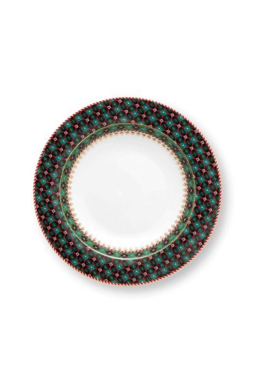 Pip-Studio-Deep-Plate-Clover-Green-21.5cm