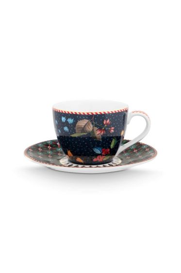 Pip-Studio-Espresso-Tasse-&-Untertasse-Berry-Blues-Blau