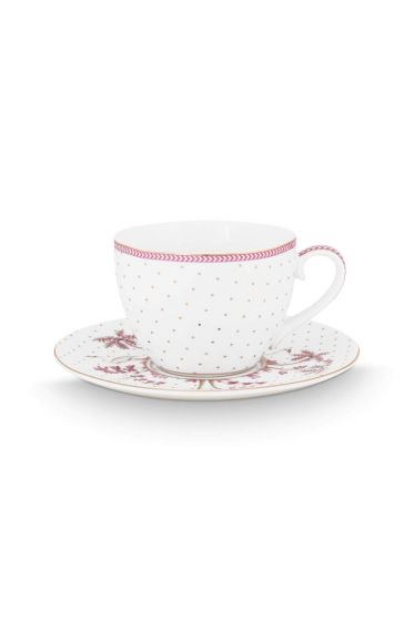 Pip-Studio-Cup-&-Saucer-Jolie-Dots-Gold-Pink