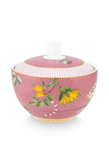 sugar-bowl-la-majorelle-pink-botanical-print-pip-studio-300-ml