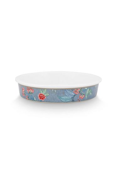 baking-dish-round-flower-festival-dark-pink-flower-print-25.5-cm-5-cm-pip-studio