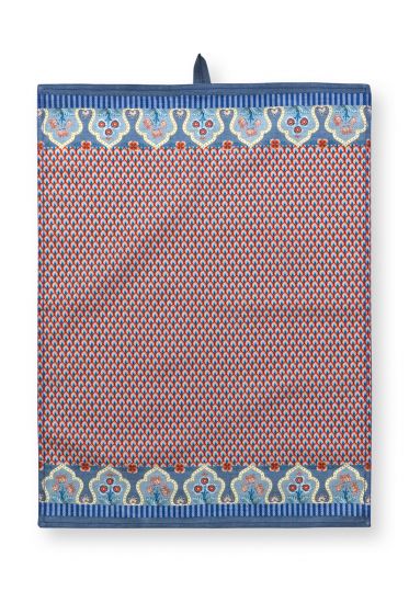 tea-towel-flower-festival-blue-red-cotton-floral-print-pip-studio-50x70-cm