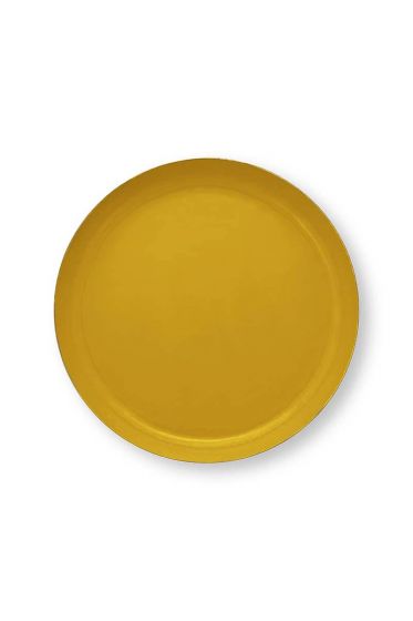 tray-enamelled-ocher-40-cm-metal-round-pip-studio-home-decor