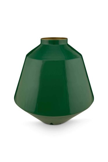 Pip-Studio-Vase-Metal-Dark-Green-35cm