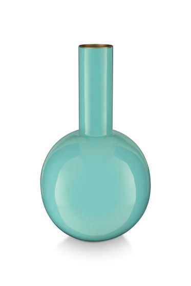 Pip-Studio-Vase-Metal-Small-Bright-Blue-26cm