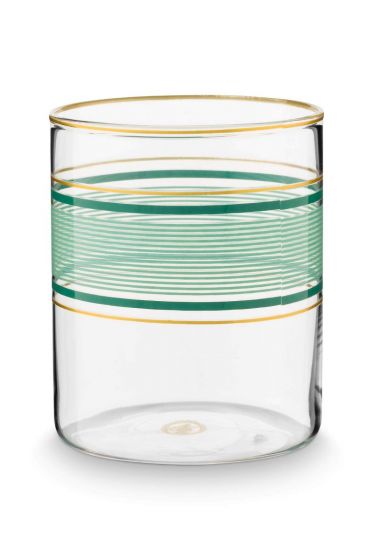 pip-chique-wasserglas-grun-250ml-streifen-pip-studio